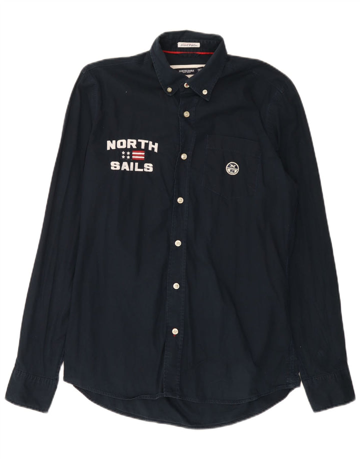 Ανδρικό γραφικό πουκάμισο North Sails Μικρό Navy Blue βαμβακερό