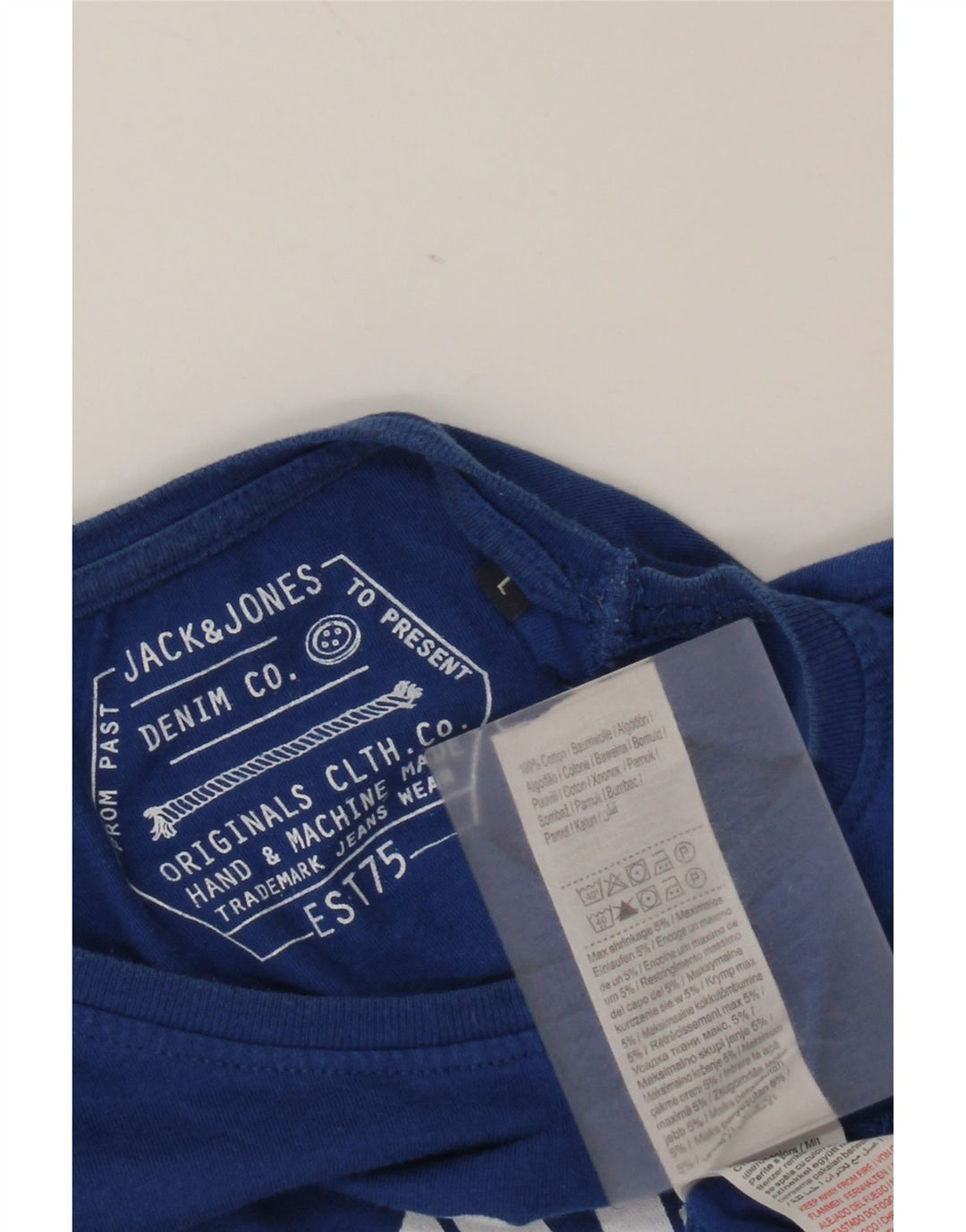 Jack & Jones Ανδρικό γραφικό τοπ μακρυμάνικο μεγάλο μπλε βαμβακερό