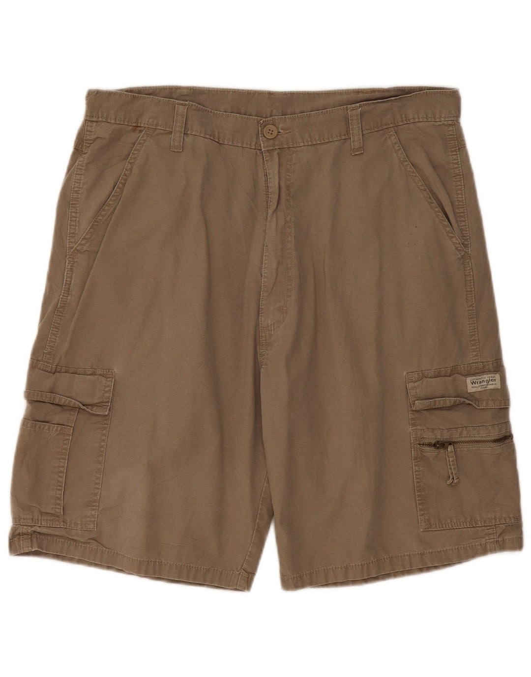 Ανδρικό σορτς Wrangler Cargo W36 μεγάλο βαμβακερό χακί