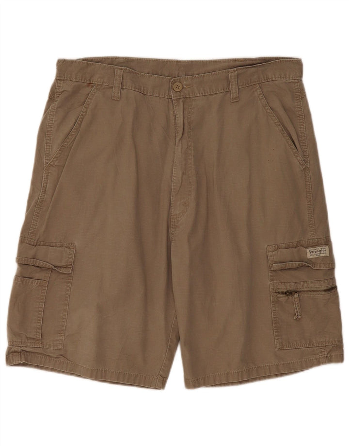 Ανδρικό σορτς Wrangler Cargo W36 μεγάλο βαμβακερό χακί