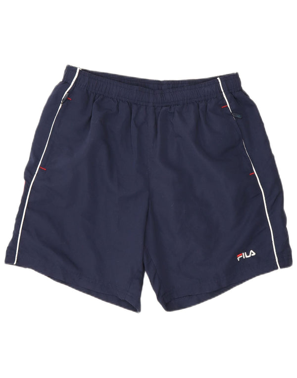 Fila Boys Graphic Sport Short 13-14 Years XL Navy Blue Polyester