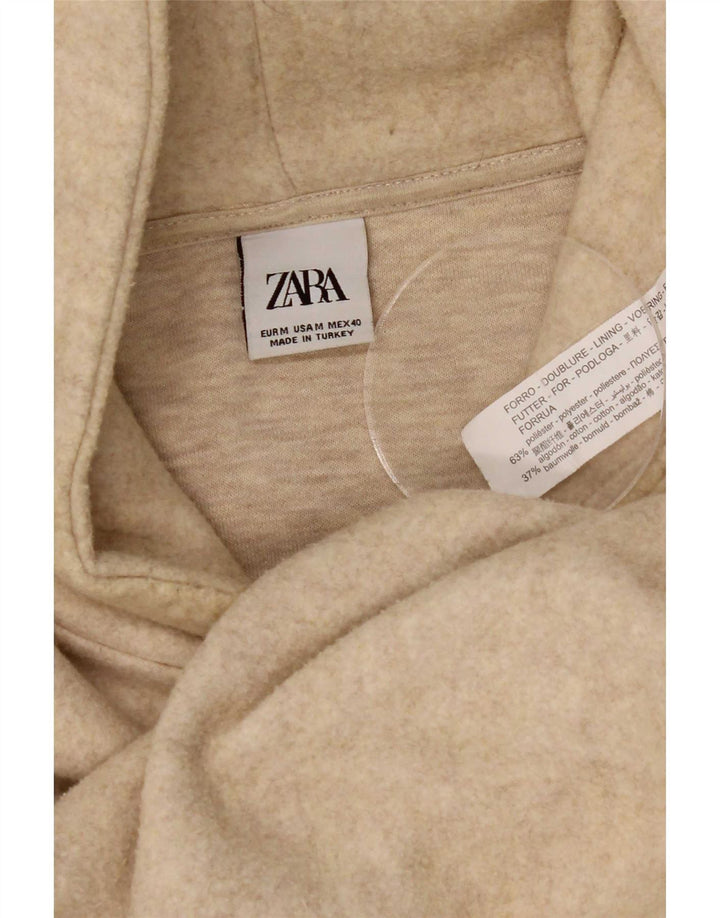 Zara Mens Hoodie Jumper Medium Beige Πολυεστέρας