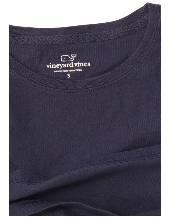 VINEYARD VINES Ανδρικό γραφικό τοπ Μακρυμάνικο Μικρό Navy Blue Βαμβακερό