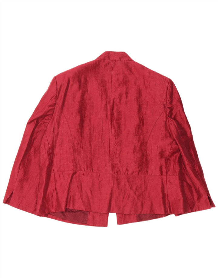 CC Γυναικείο Μπουφάν Blazer UK 20 2XL Λινό Βουργουνδίας