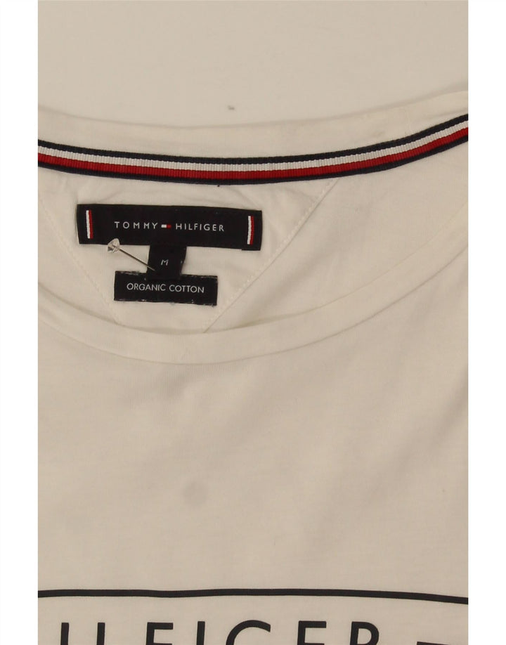 Ανδρικό γραφικό T-Shirt Tommy Hilfiger Top Μεσαίο λευκό βαμβακερό