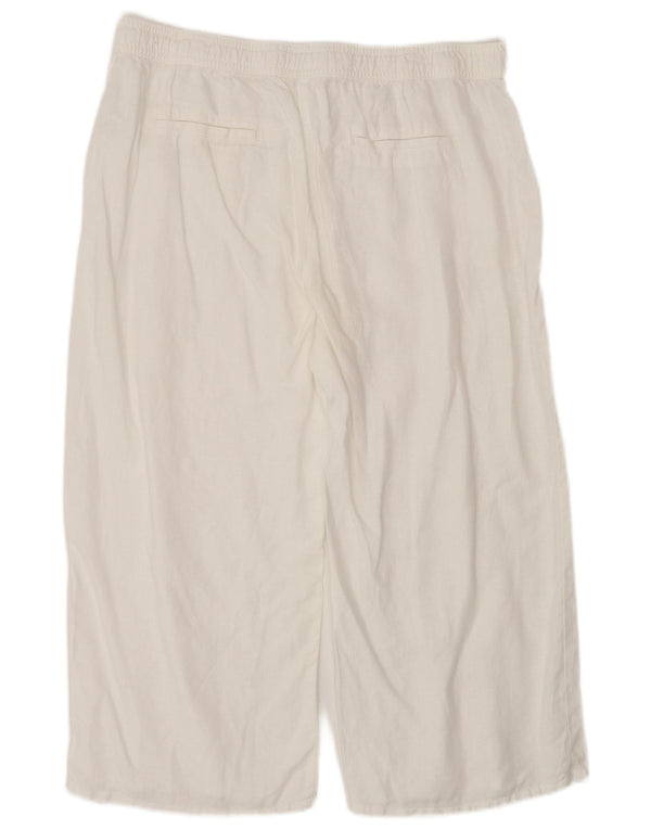 Marks & Spencer Γυναικείο Cropped Παντελόνι UK 14 Large W30 L28 White