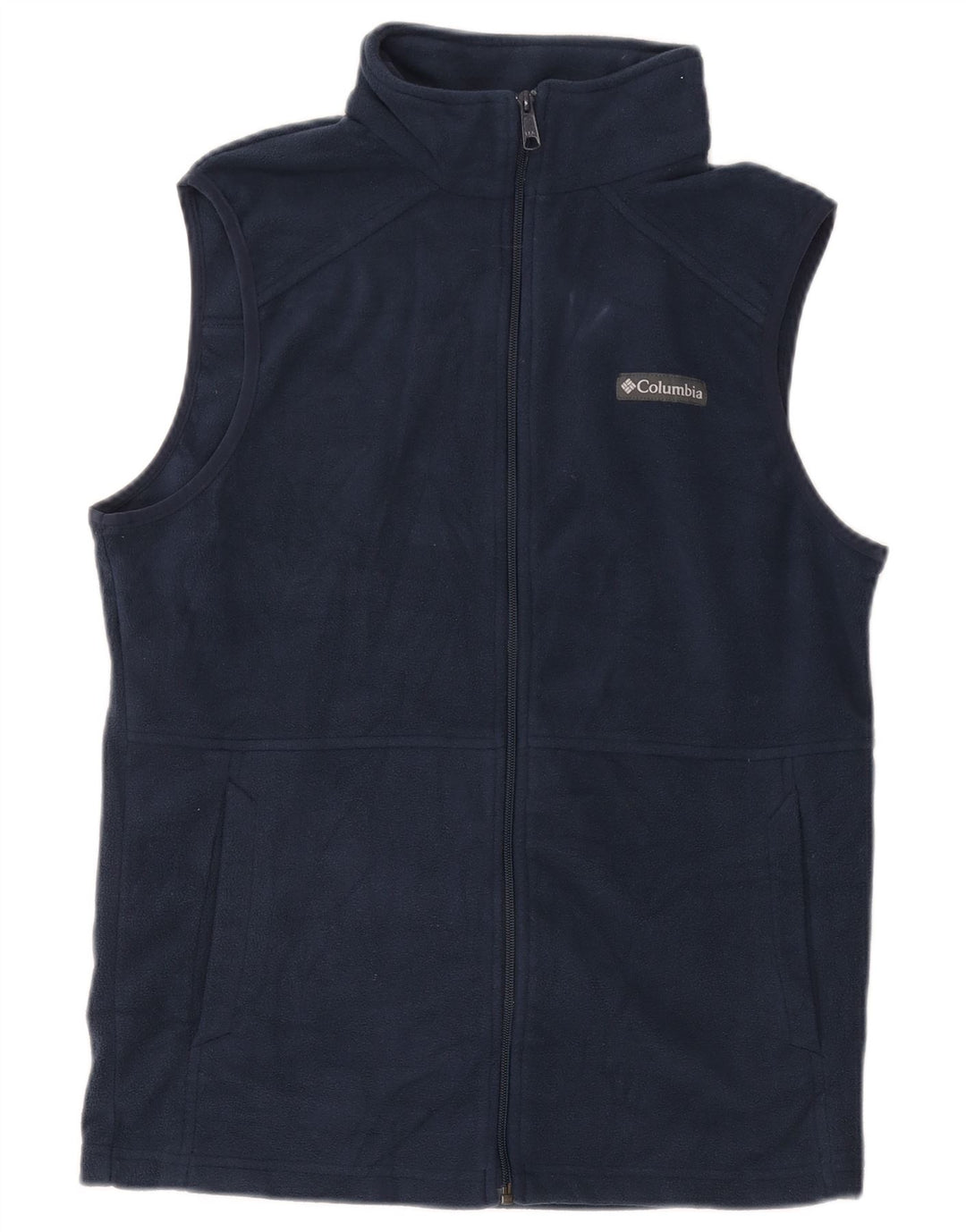 Columbia Mens Fleece Gilet UK 36 Small Navy Blue Polyester