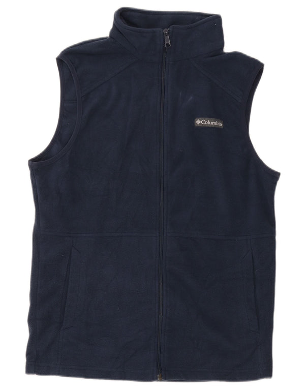 Columbia Mens Fleece Gilet UK 36 Small Navy Blue Polyester