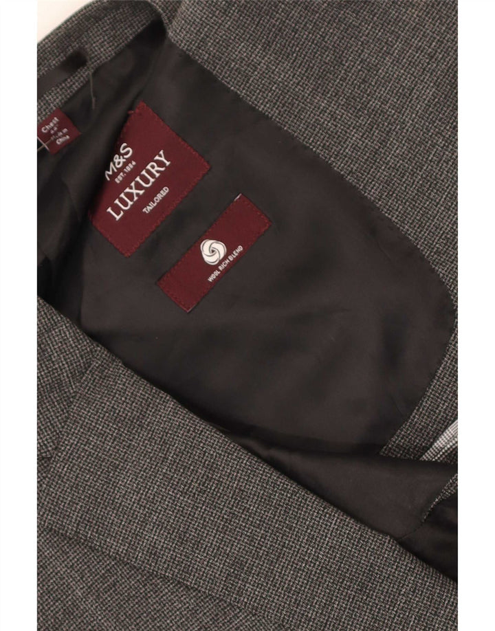 Marks & Spencer Ανδρικό μπλέιζερ με 2 κουμπιά μπουφάν UK 44 XL Γκρι