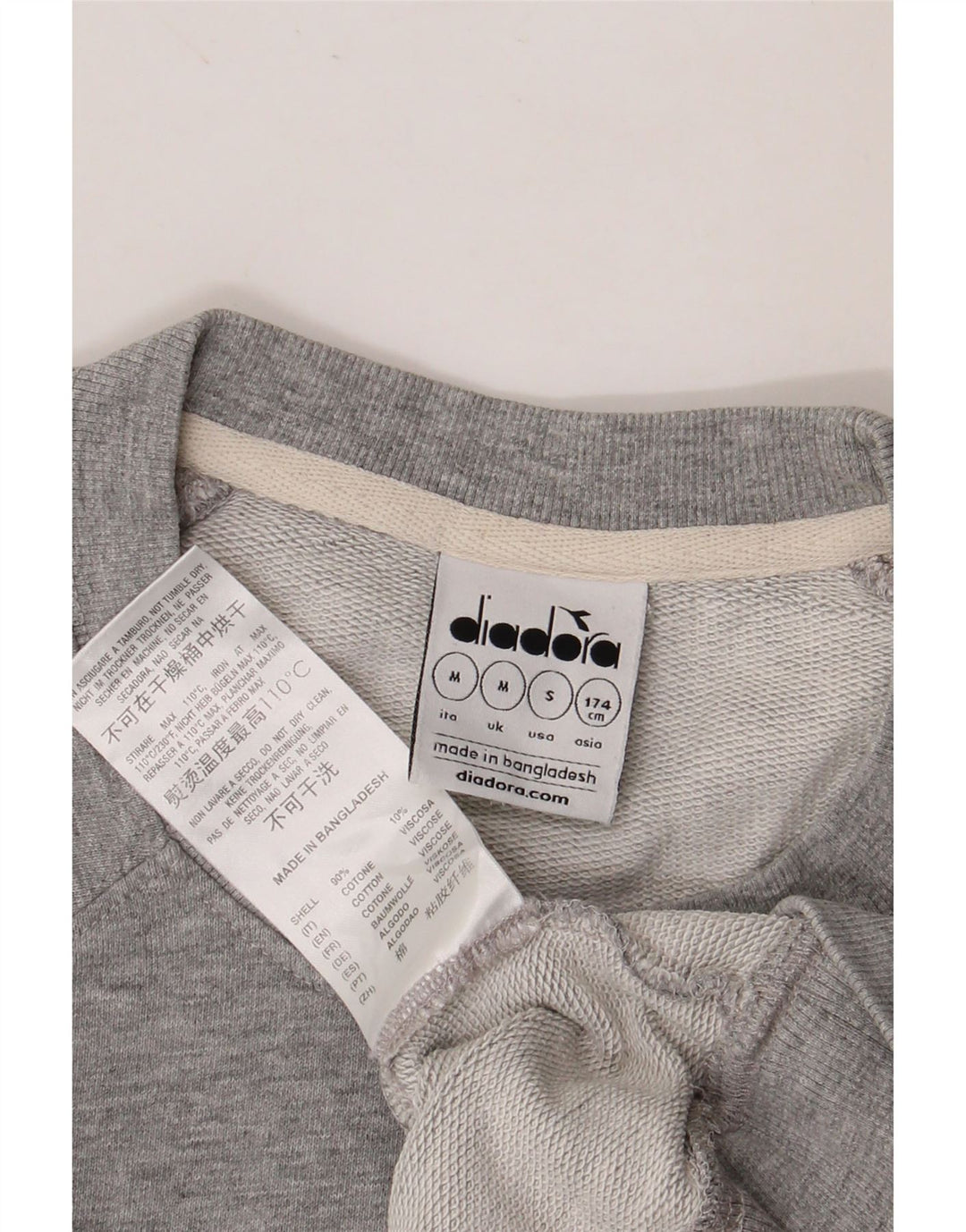 DIADORA Ανδρικό γραφικό φούτερ Jumper Μεσαίο γκρι βαμβακερό