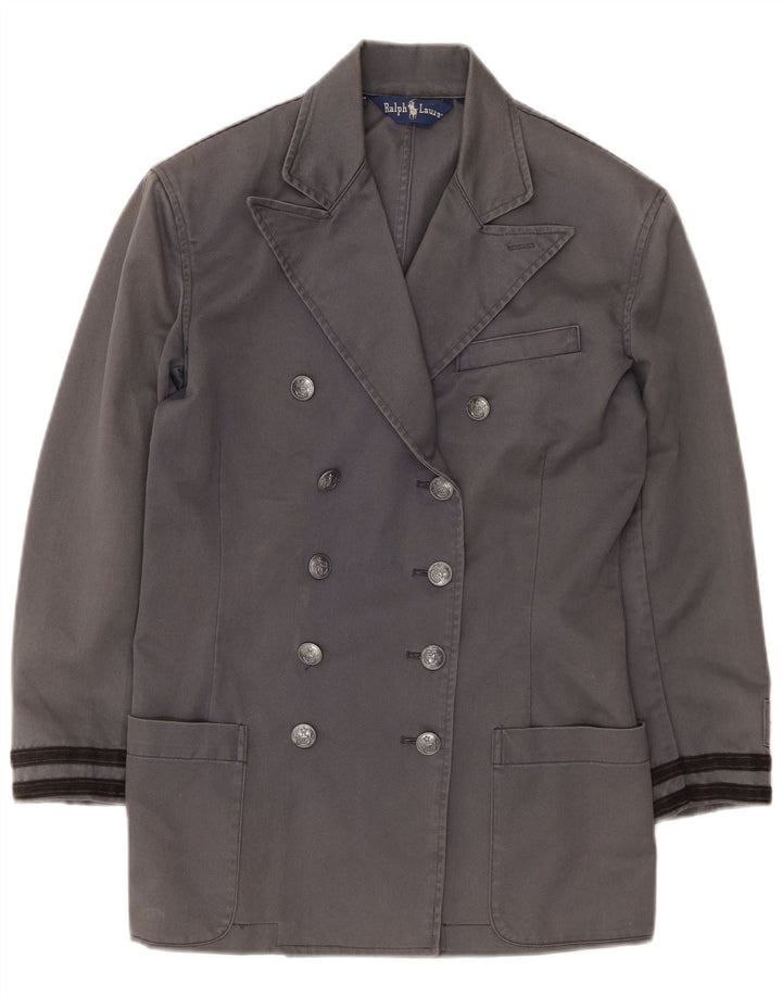 Γυναικείο παλτό Ralph Lauren με διπλό στήθος US 4 Small Grey Cotton