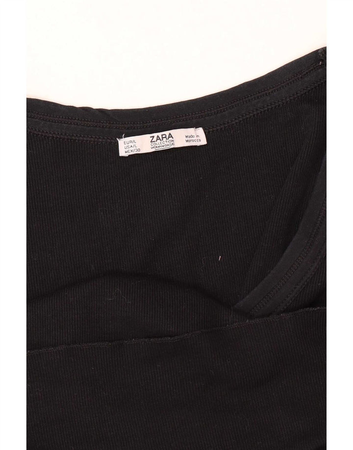 Zara Γυναικείο Γιλέκο Τοπ UK 14 Large Μαύρο
