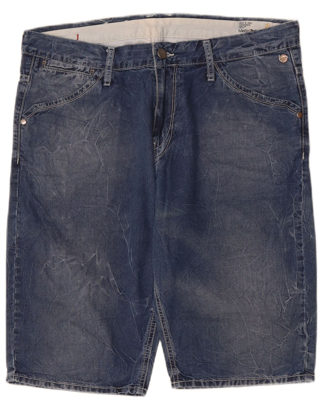 Ανδρικό τζιν σορτς Meltin' Pot W36 μεγάλο μπλε βαμβακερό