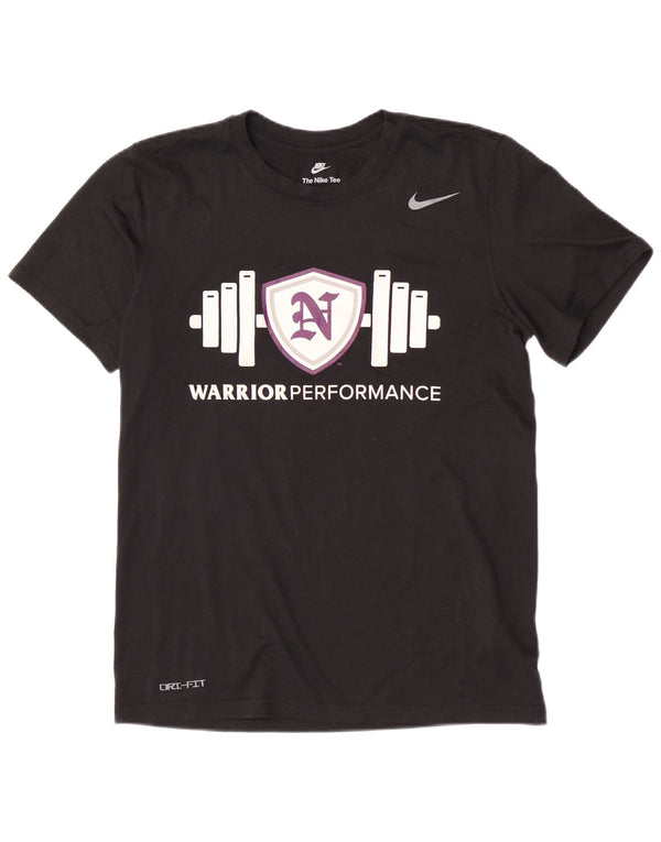 Ανδρικό γραφικό μπλουζάκι Nike, ανδρικό Dri Fit, μικρό μαύρο πολυεστέρα