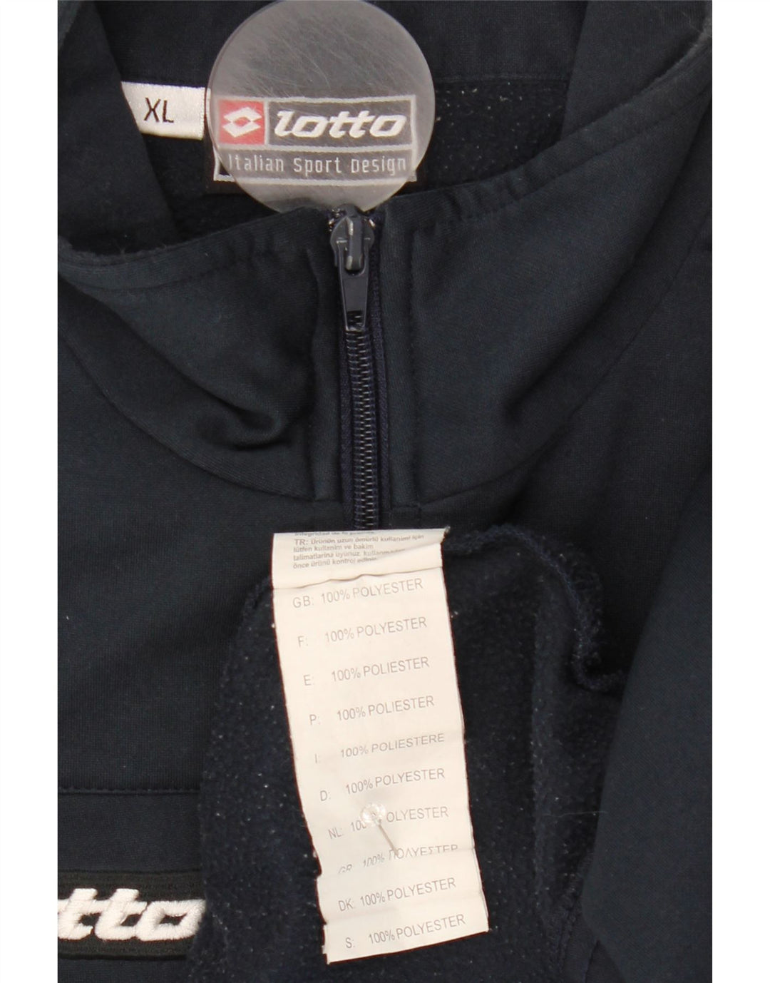 Ανδρικό φούτερ Lotto με φερμουάρ Jumper XL Navy Blue Polyester