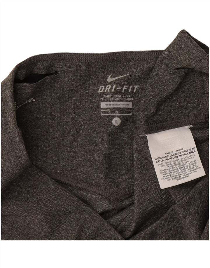 Γυναικεία κολάν Nike Dri Fit Capri UK 16 Large Grey Polyester