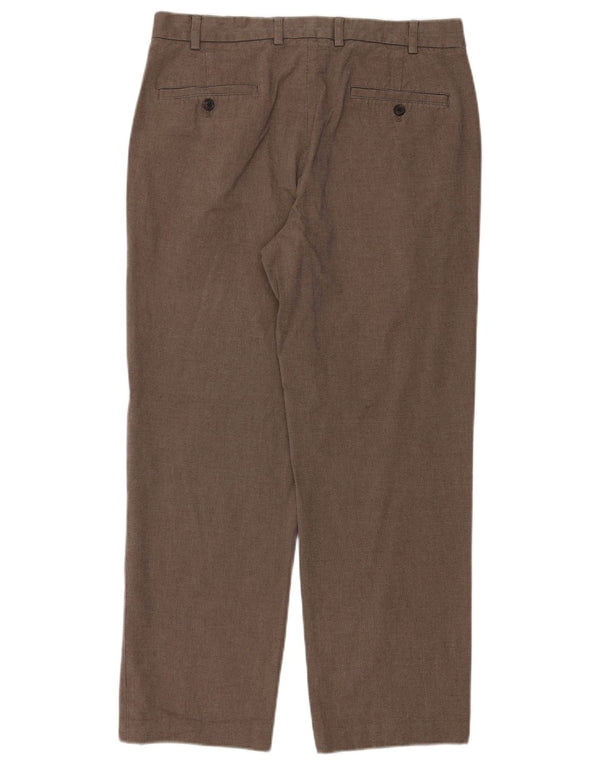 Brooks Brothers Ανδρικό 346 ίσιο παντελόνι Chino W34 L29 Καφέ βαμβακερό