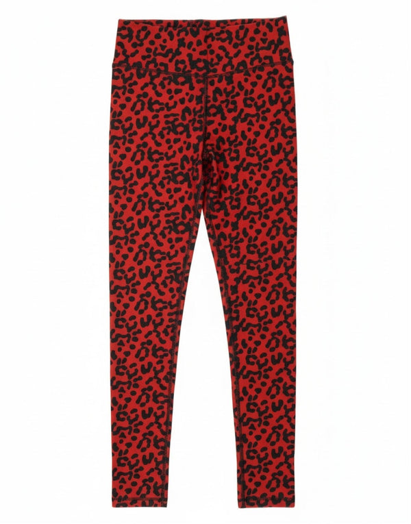 Guess Γυναικεία γραφικά Crop leggings UK 14 Large Red Animal Print Polyester