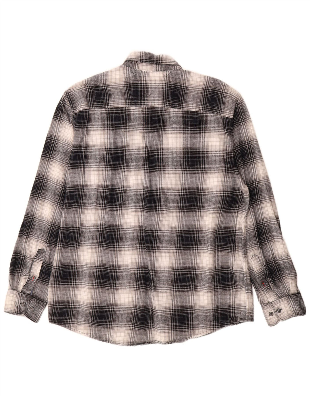 Tommy Hilfiger Ανδρικό φανελένιο πουκάμισο με κανονική εφαρμογή XL γκρι βαμβακερό