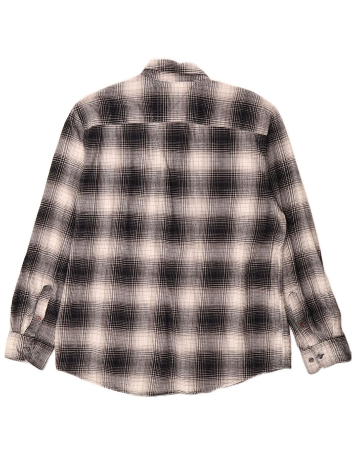 Tommy Hilfiger Ανδρικό φανελένιο πουκάμισο με κανονική εφαρμογή XL γκρι βαμβακερό