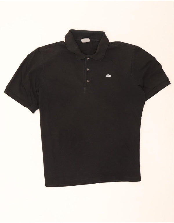 Ανδρικό πουκάμισο πόλο Lacoste Νούμερο 8 3XL Μαύρο βαμβακερό