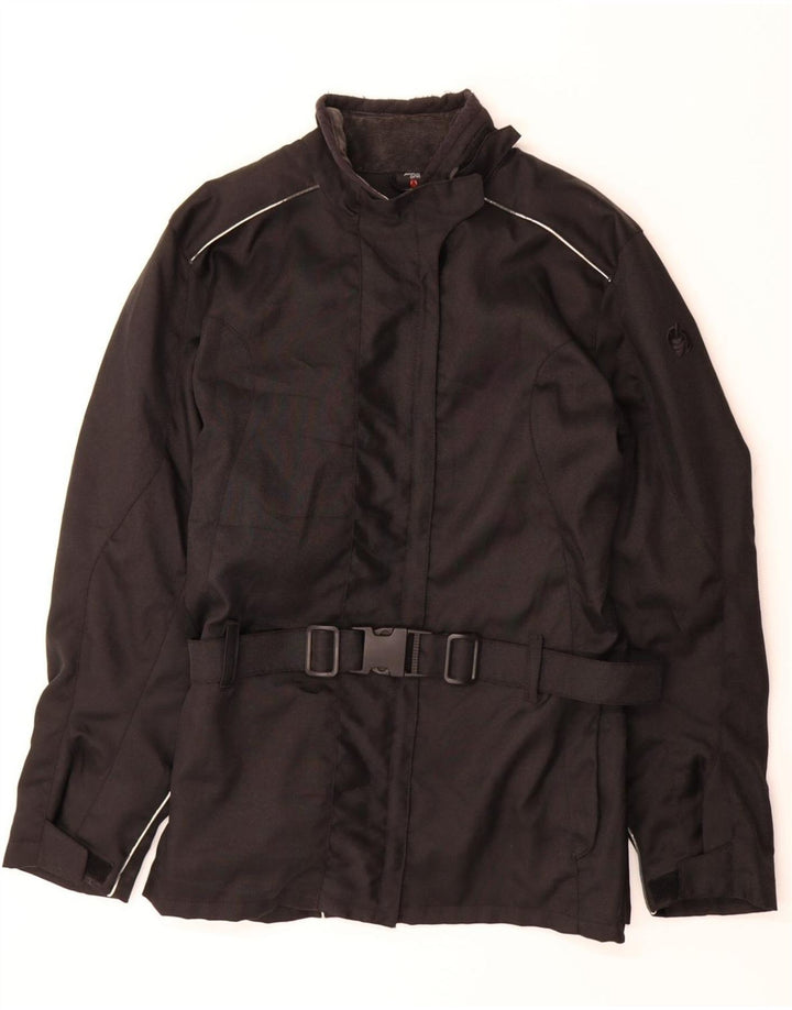 MOTO ONE Womens Racer Jacket UK 18 XL Black