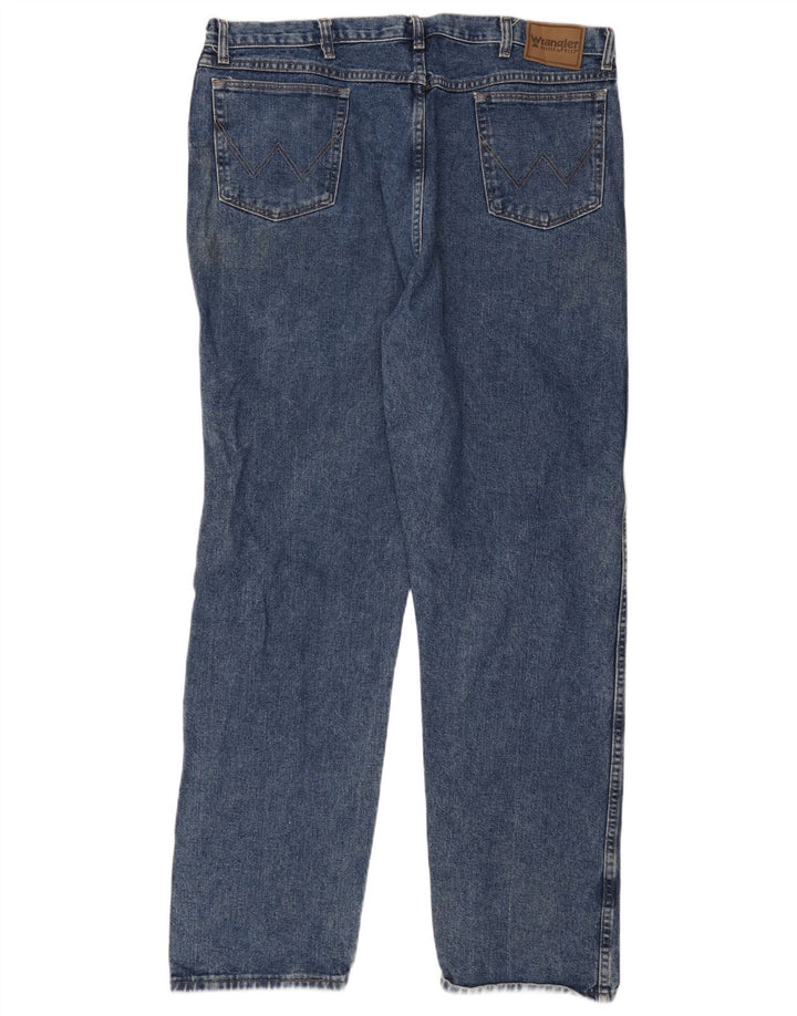 Ανδρικό τζιν Wrangler ίσιο W42 W34 Μπλε βαμβακερό