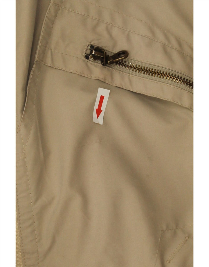 Vintage γυναικείο μπουφάν βροχής UK 18 XL Beige Colourblock Polyester