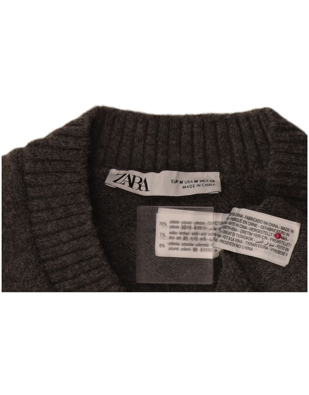 Zara Γυναικείο Γιλέκο Tank Top UK 14 Medium Grey Polyester
