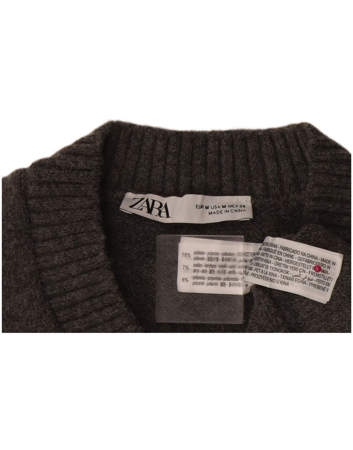 Zara Γυναικείο Γιλέκο Tank Top UK 14 Medium Grey Polyester