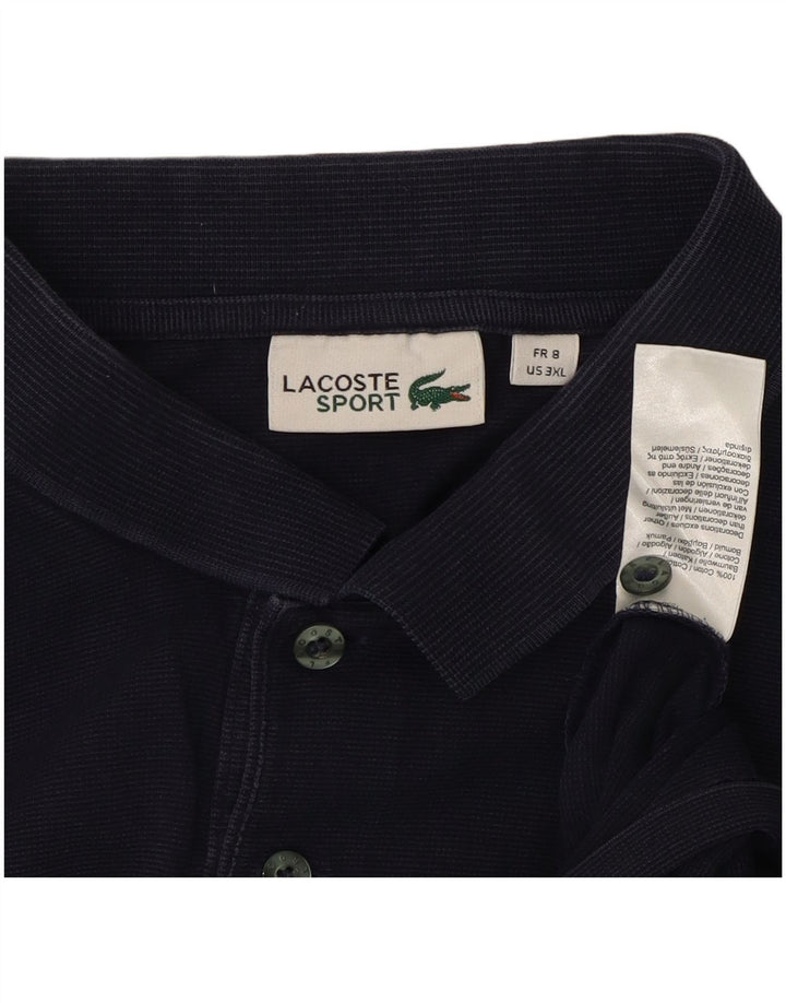 Ανδρικό πουκάμισο Polo Lacoste Νούμερο 8 3XL Navy Blue Βαμβακερό