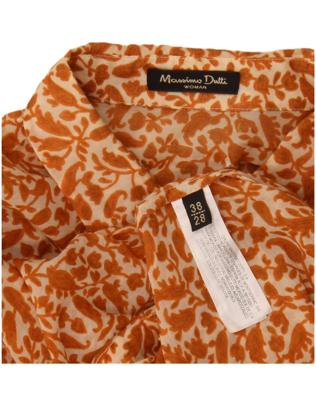 Massimo Dutti Γυναικείο πουκάμισο 3/4 Μπλούζα EU 38 Small Beige Floral