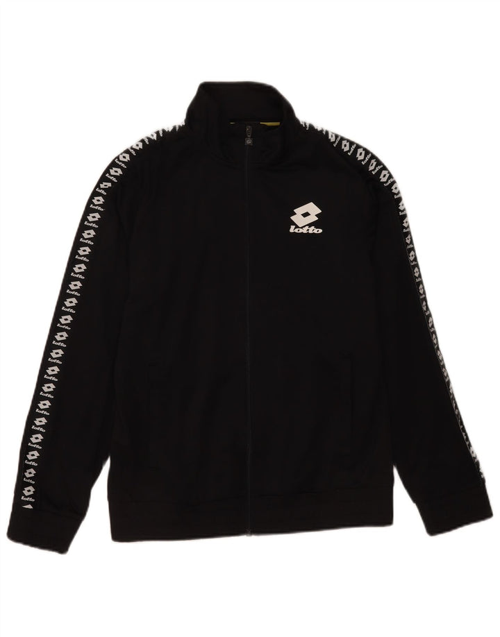 Lotto Girls Graphic αθλητική φόρμα Top Jacket 13-14 ετών μεγάλο μαύρο πολυεστέρα
