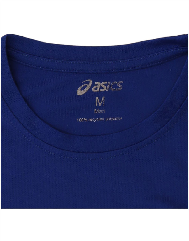 Ανδρικό γραφικό μπλουζάκι Asics London Top Medium Blue Polyester