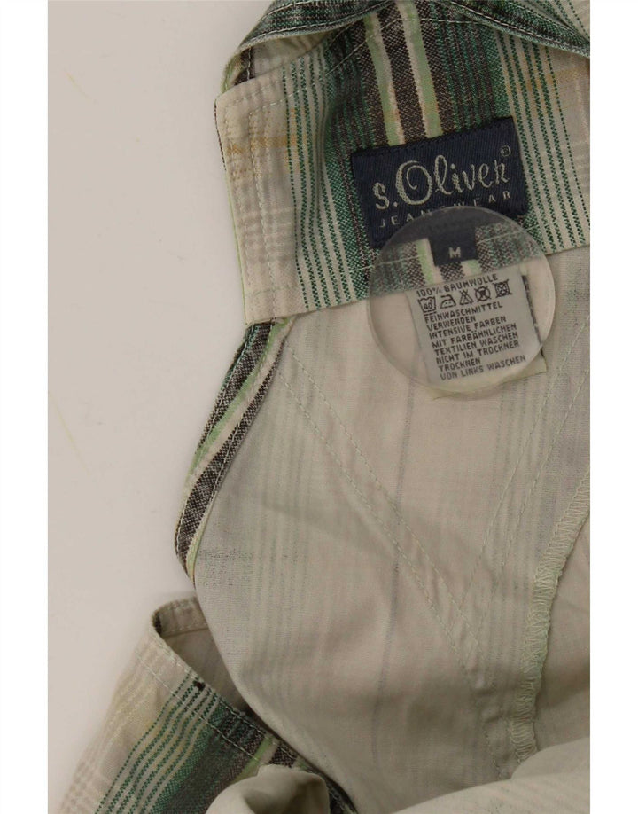 S.Oliver Γυναικείο Παντελόνι Dungarees Μεσαίο W32 L29 Πράσινο βαμβακερό καρό