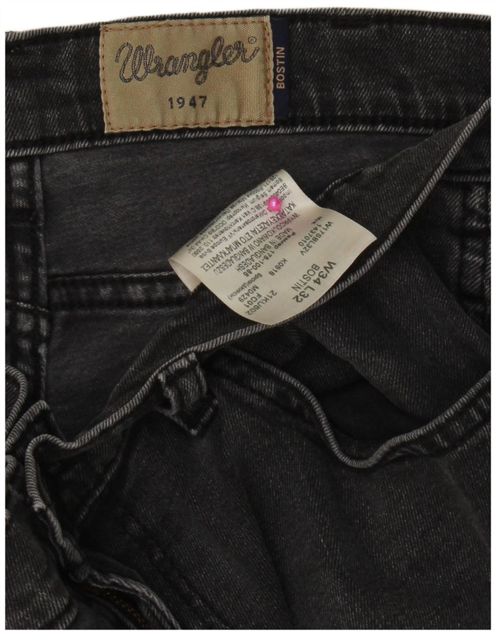 Ανδρικό τζιν Wrangler Bostin Straight W34 L32 Γκρι βαμβακερό