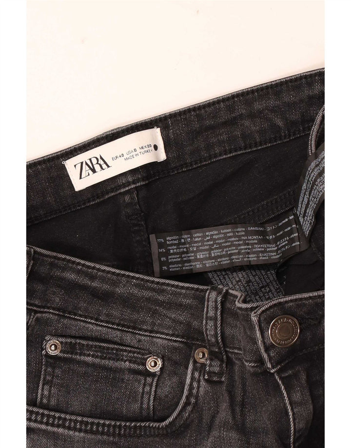 Zara Γυναικείο Slim Jeans EU 40 Medium W30 L28 Μαύρο βαμβακερό