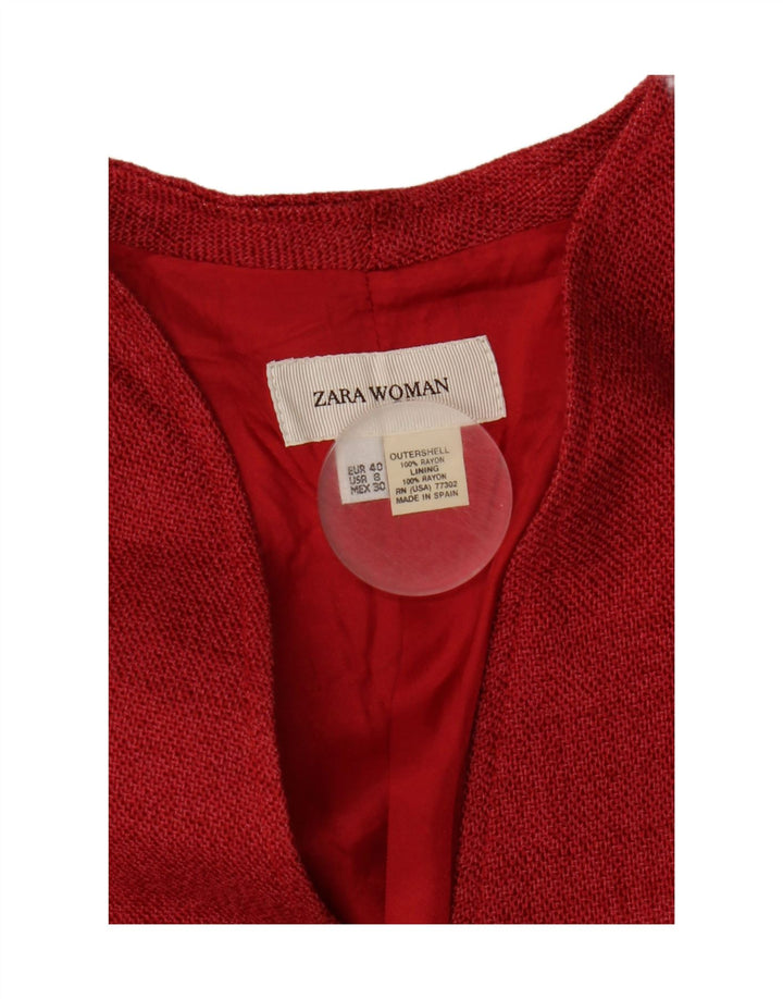 Zara Γυναικείο σακάκι μπλέιζερ EU 40 Medium Red Rayon