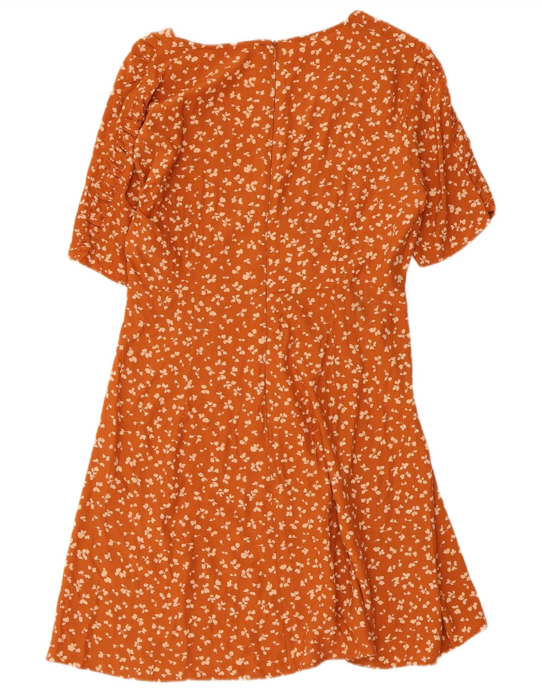 Γυναικείο Sundress UK 12 μεσαίου πορτοκαλί φλοράλ βισκόζης French Connection