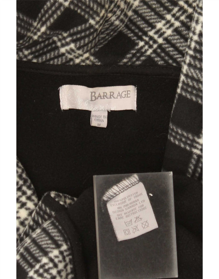 Barrage Γυναικείο Fleece Windbreaker Jacket UK 14 Medium μαύρο καρό πολυεστέρα