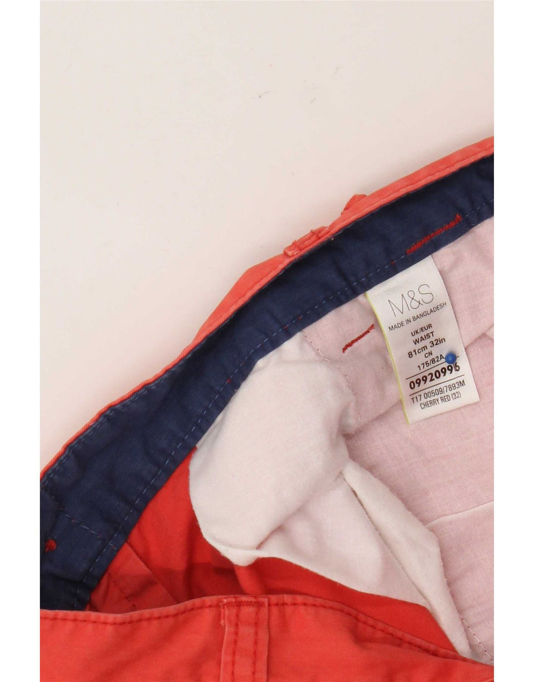Ανδρικό σορτς Cargo Marks & Spencer W32 Μεσαίο κόκκινο βαμβακερό