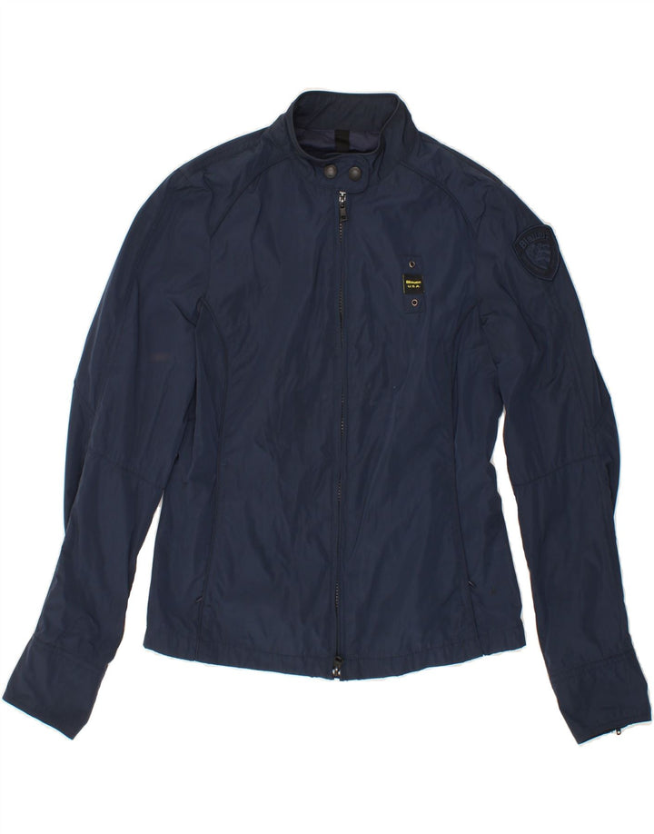 BLAUER Womens Bomber Jacket UK 12 Medium Navy Blue Vintage Blauer and Second-Hand Blauer from Messina Hembry 