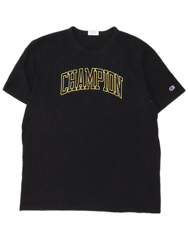 Ανδρικό γραφικό T-Shirt Champion Top XL Μαύρο βαμβακερό