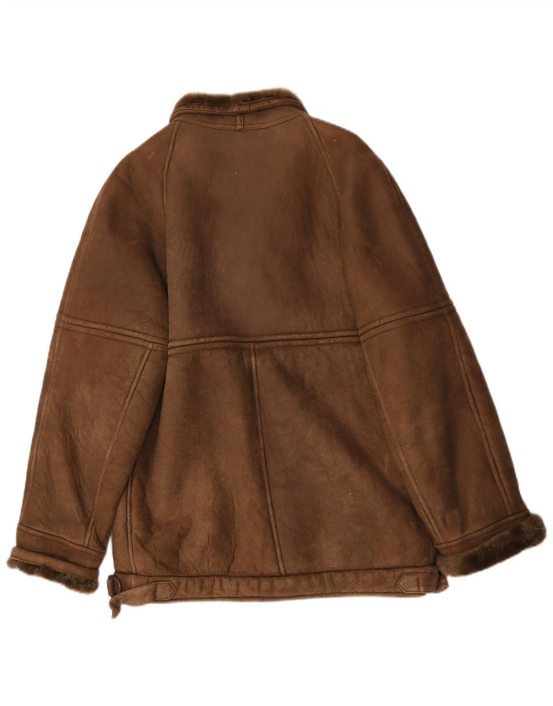 Vintage Ανδρικό Shearling Jacket IT 50 Large Brown