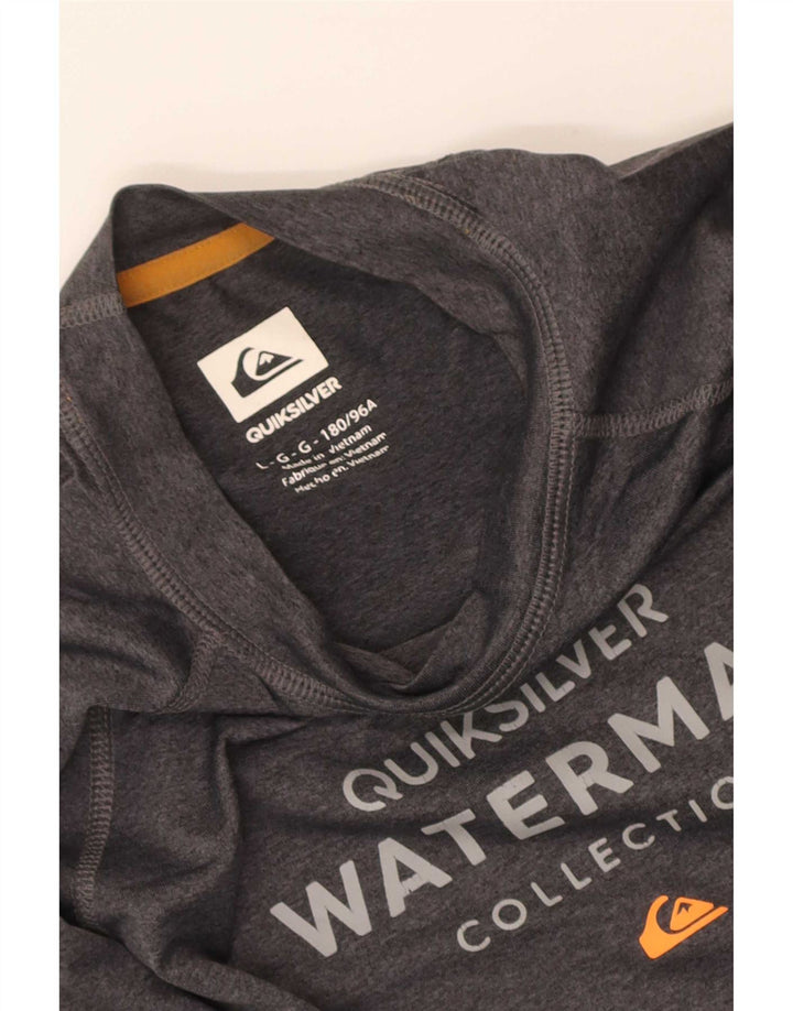 Quiksilver Ανδρικό γραφικό τοπ μακρυμάνικο μεγάλο γκρι πολυεστέρα