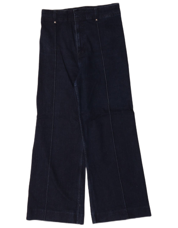 Zara Γυναικείο Wide Leg Jeans EU 40 Medium W30 L30 Navy Blue