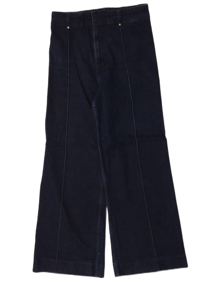 Zara Γυναικείο Wide Leg Jeans EU 40 Medium W30 L30 Navy Blue