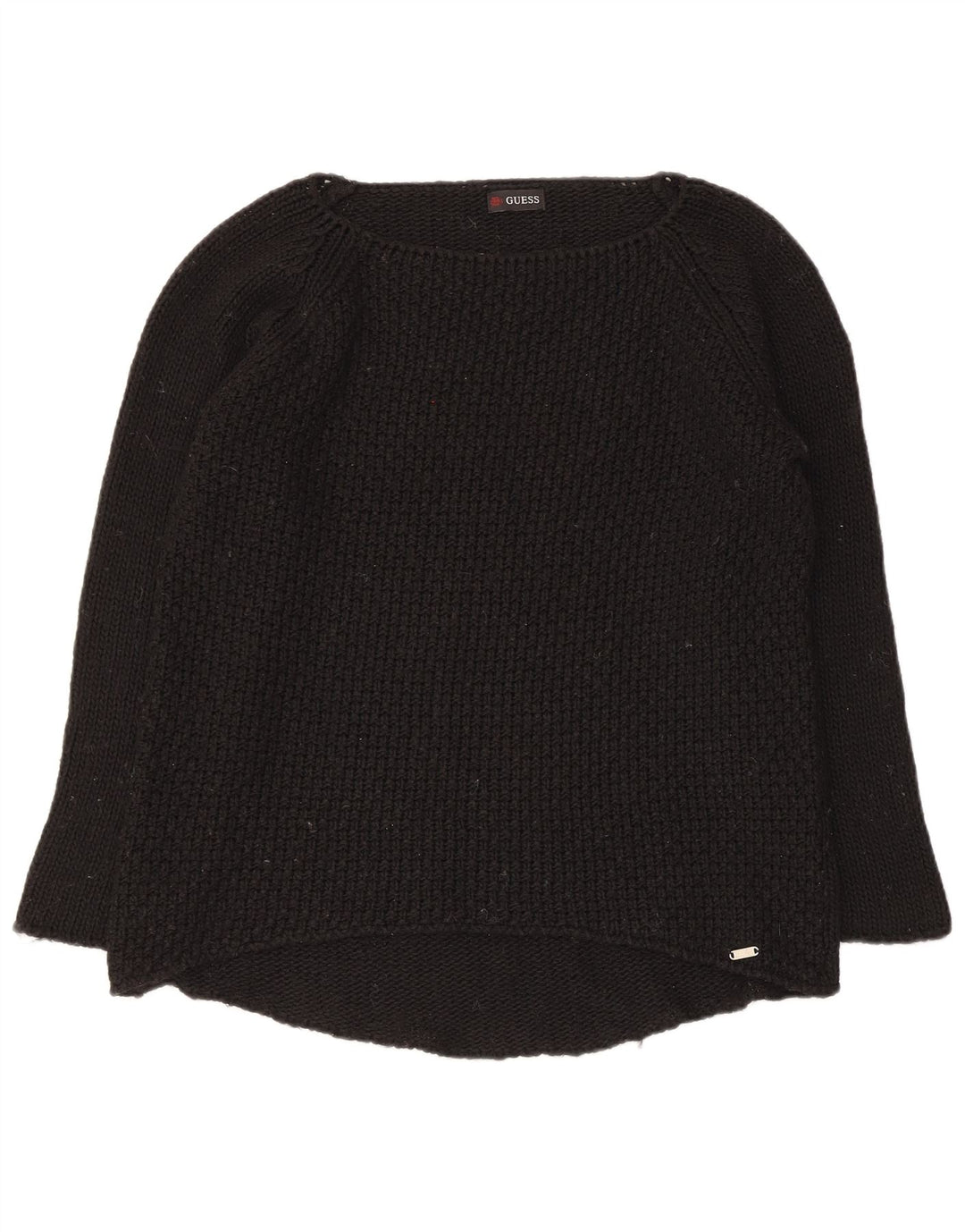 Guess Γυναικείο πουλόβερ με λαιμόκοψη UK 12 Medium Black