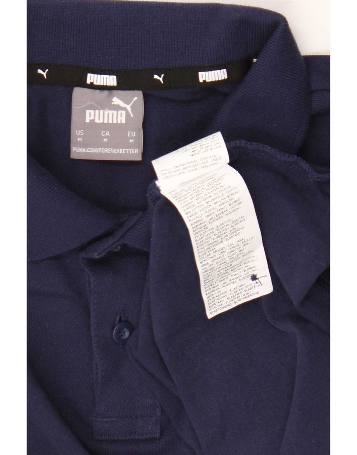Ανδρικό πουκάμισο πόλο Puma, μεσαίο μπλε, βαμβακερό