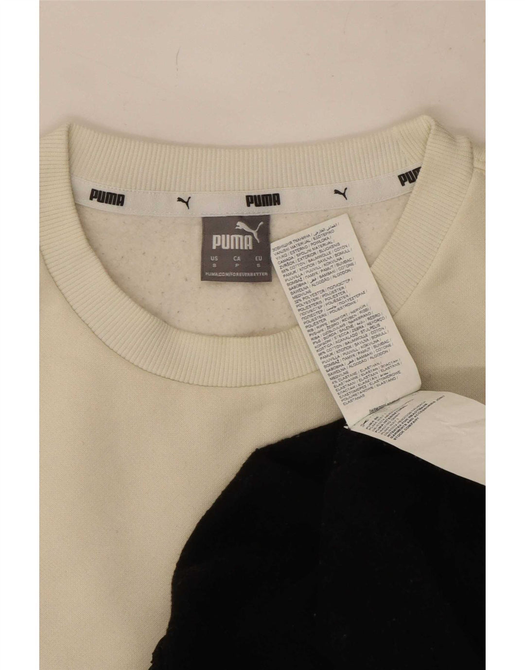Ανδρικό γραφικό φούτερ Puma Jumper Small Black Colourblock Βαμβακερό